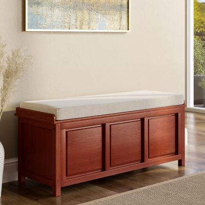 Image showing  Solid Wood Open Top Storage Bench