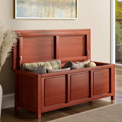 Image showing  Solid Wood Open Top Storage Bench