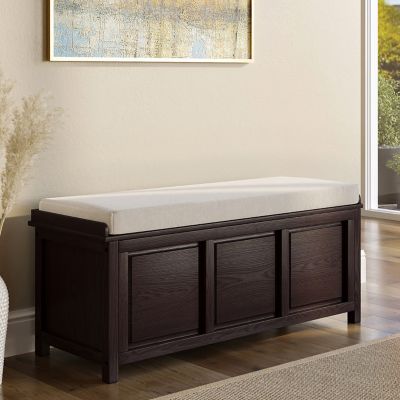 Image showing  Solid Wood Open Top Storage Bench