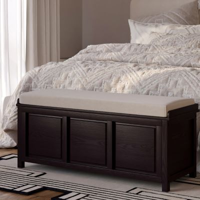 Image showing  Solid Wood Open Top Storage Bench