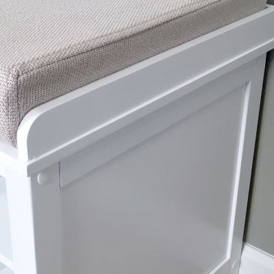 Image showing  Solid Wood Entryway 10-Pair Shoe Storage Bench