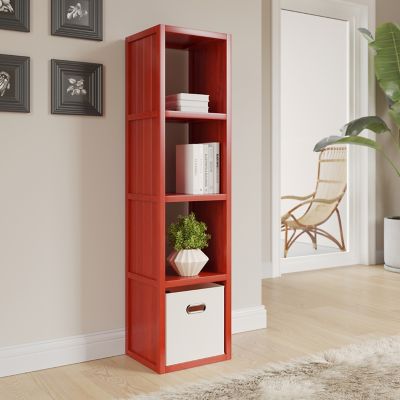 Image showing  Solid Wood 4-Cube Tall Organizer