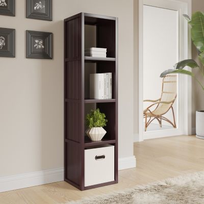 Image showing  Solid Wood 4-Cube Tall Organizer