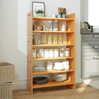 Image showing  Solid Wood 3-Tier Storage Shelf Rack