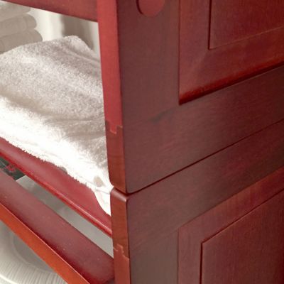 Image showing  Solid Wood 3-Tier Storage Shelf Rack