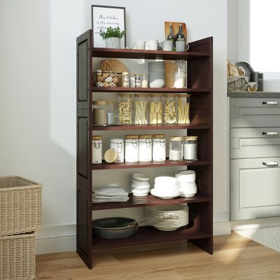 Image showing  Solid Wood 3-Tier Storage Shelf Rack