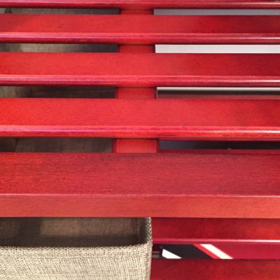 Image showing  Solid Wood 2-Tier Storage Shelf Rack