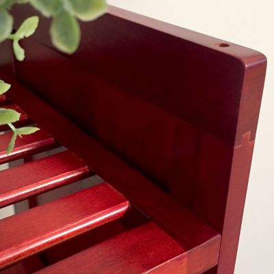 Image showing  Solid Wood 2-Tier Storage Shelf Rack