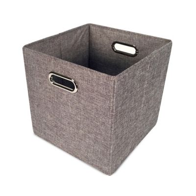 Image showing 2 th John Louis Home Cube Tweed Storage Bin