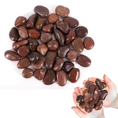 Ashman Online Stones 1-3 in. Premium Red Stones Solar 20 lbs. -Pack for Garden, Pathway Decor, Aquarium and Water fountains.
