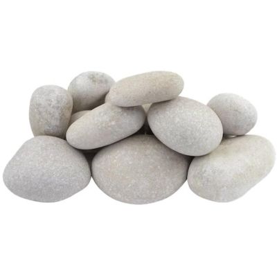Ashman Online Stones 1-3 in. White Beach Stones Solar 30 lbs. -Pack for Garden, Pathway Decor, Aquarium and Water fountains.
