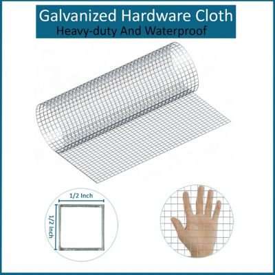 Image showing  48 in. x 100 ft. Hardware Cloth, 1/2 in. Mesh, 19 ga., Wire Fencing for Garden.