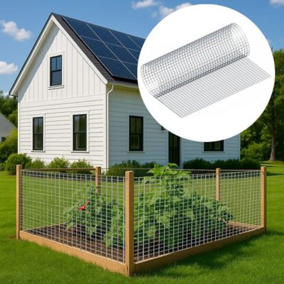 Image showing 5 th Ashman Online 48 in. x 100 ft. Hardware Cloth, 1/2 in. Mesh, 19 ga., Wire Fencing for Garden.
