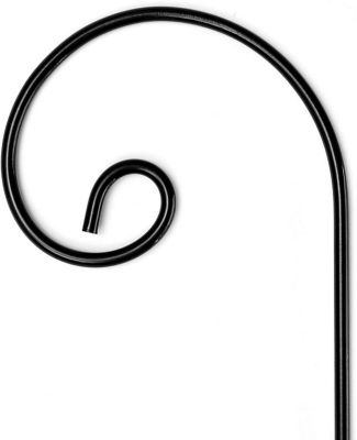 Image showing  35 in. Black Metal Outdoor Curled Shepherd Hook (10-Pack)