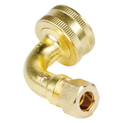 Image showing 5 th Certified Appliance Accessories 3/4 in. FGH x 3/8 in. MIP Dishwasher Elbow with Nut & Compression Ferrule