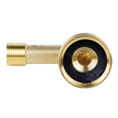 Image showing  3/4 in. FGH (Female Garden Hose) x 3/8 in. MIP (Male Iron Pipe) Dishwasher Elbow