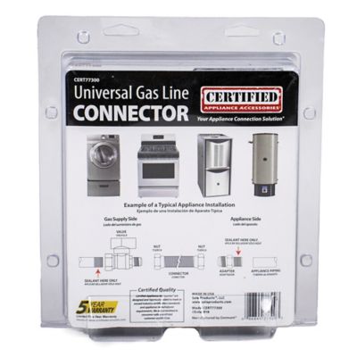Image showing 7 th Certified Appliance Accessories 4 ft. Universal Gas Line Connector Kit