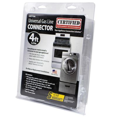 Image showing 9 th Certified Appliance Accessories 4 ft. Universal Gas Line Connector Kit