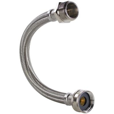 Image showing 8 th Certified Appliance Accessories 6 ft. Braided Stainless Steel Steam Dryer Installation Kit with Elbow