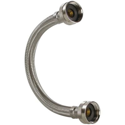 Image showing 8 th Certified Appliance Accessories 5 ft. Braided Stainless Steel Steam Dryer Installation Kit with Elbow