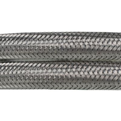 Image showing  1 ft. Braided Stainless Steel Water-Inlet Hose, 3/4 in. FGH x 3/4 in. MGH