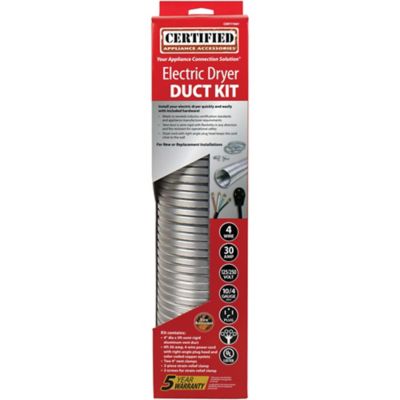 Image showing  5 ft. Electric Dryer Duct Kit with 4-Wire 30-Amp 6 ft. Cord