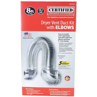 Image showing  8 ft. Dryer Vent Duct Kit with Elbows