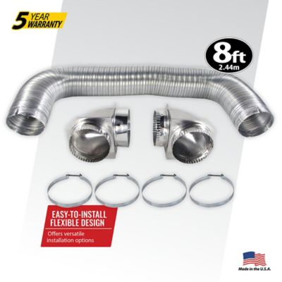 Image showing  8 ft. Dryer Vent Duct Kit with Elbows