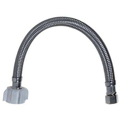 Certified Appliance Accessories 20 in. Braided Stainless Steel Toilet Supply Line, 3/8 in. FCM x 7/8 in. Female Ballcock