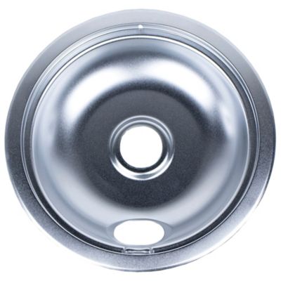 Image showing  Chrome Style A Drip Bowls, 2 Lg 8in & 2 Sm 6in for Whirlpool, Kenmore Frigidaire & Maytag Ranges