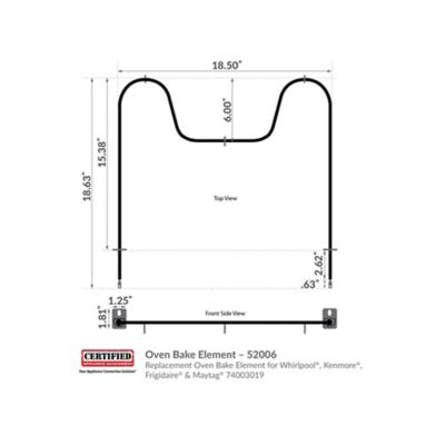 Image showing 5 th Certified Appliance Accessories Replacement Oven Bake Element for Whirlpool, Kenmore, Frigidaire & Maytag 74003019