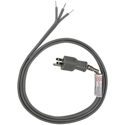Certified Appliance Accessories 15A Grounded Straight Plug Head Power Supply Cord, 3 ft.