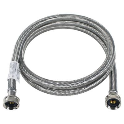 Image showing  4 ft. Braided Stainless Steel Washing Machine Hose