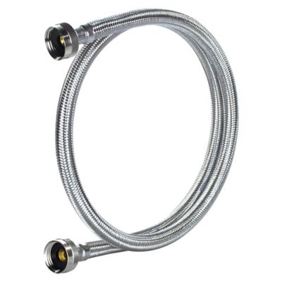 Image showing  4 ft. Braided Stainless Steel Washing Machine Hose