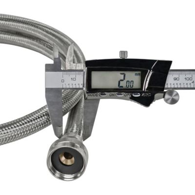 Image showing  4 ft. Braided Stainless Steel Washing Machine Hose