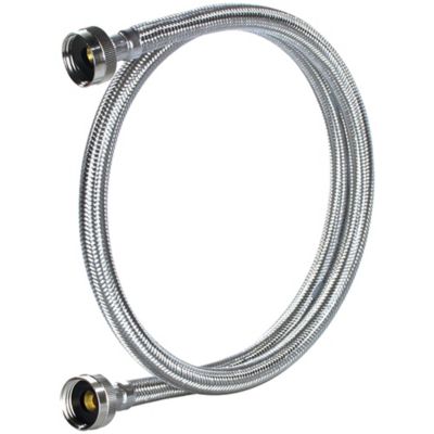Image showing  4 ft. Braided Stainless Steel Washing Machine Hoses, 2-Pack, WM48SS2PK