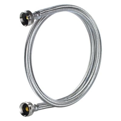 Image showing  5 ft. Braided Stainless Steel Washing Machine Hose