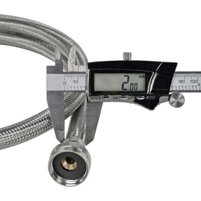 Image showing  6 ft. Braided Stainless Steel Washing Machine Hose