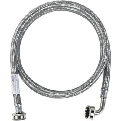 Certified Appliance Accessories 6 ft. Braided Stainless Steel Washing Machine Hose with Elbow