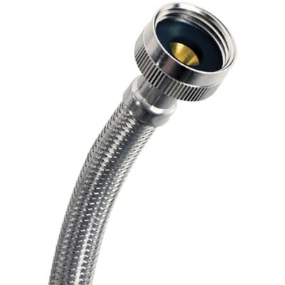 Image showing 9 th Certified Appliance Accessories 6 ft. Braided Stainless Steel Washing Machine Hose with Elbow