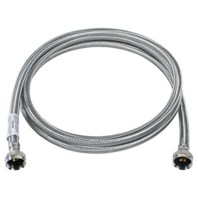 Image showing  8 ft. Braided Stainless Steel Washing Machine Hose