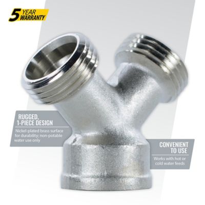 Image showing  3/4 in. FGH x 3/4 in. MGH x 3/4 in. MGH Y-Fitting