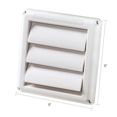 Image showing  4 in. Supurr-Vent Replacement Louvered Vent Hood, White