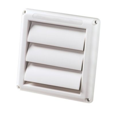 Image showing  4 in. Supurr-Vent Replacement Louvered Vent Hood, White