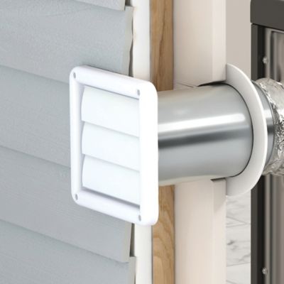 Image showing 6 th Deflecto 4 in. Supurr-Vent Replacement Louvered Vent Hood, White