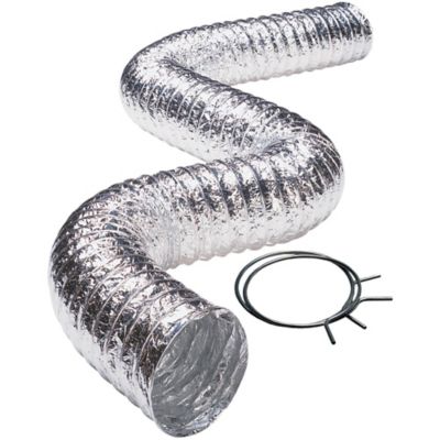 Deflecto 5 ft. 3-Ply 4 in. Class 1 Flexible Aluminum Duct with Spring Clamps