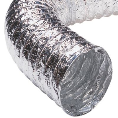 Image showing  5 ft. 3-Ply 4 in. Class 1 Flexible Aluminum Duct with Spring Clamps