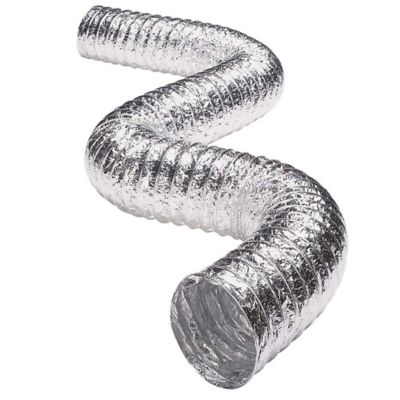 Image showing  4 in. x 5 ft. Supurr-Flex Multilayered Flexible Aluminum Duct with Metal Spring Clamps
