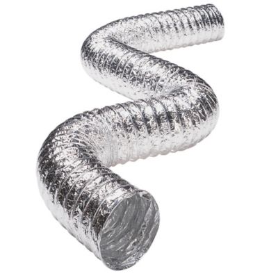 Image showing  8 ft. 3-Ply 4 in. Class 1 Flexible Aluminum Duct with Spring Clamps