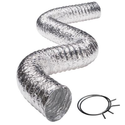 Image showing  8 ft. 3-Ply 4 in. Class 1 Flexible Aluminum Duct with Spring Clamps